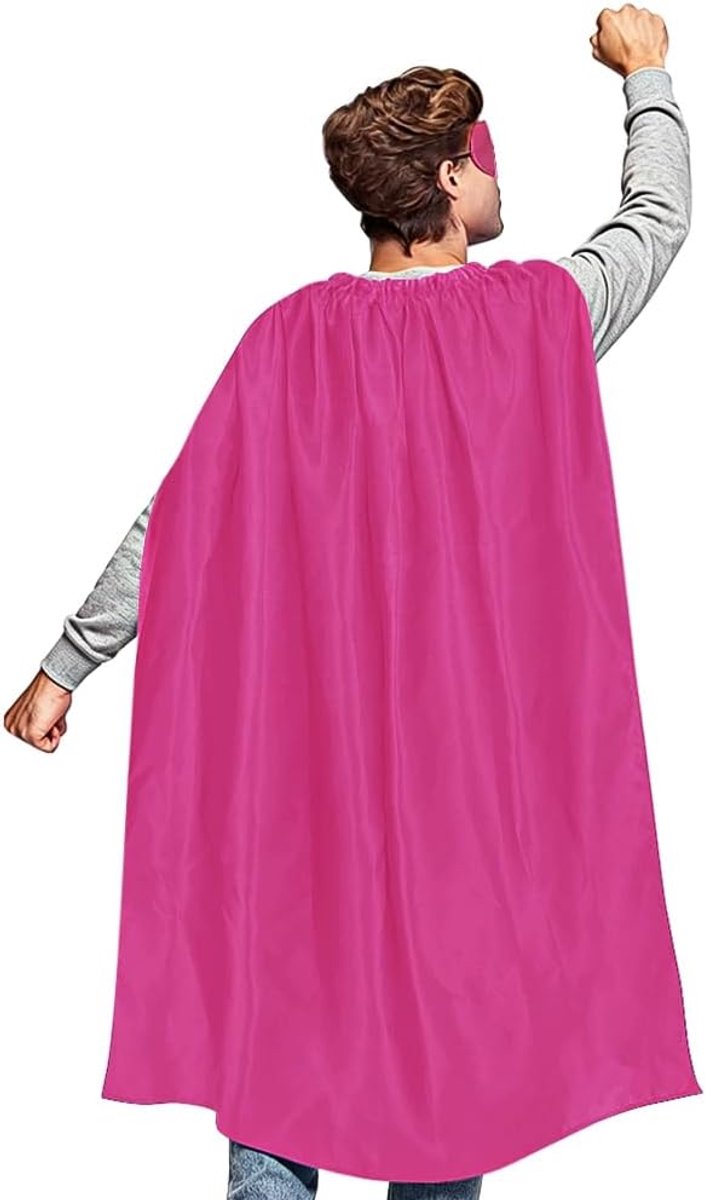 Superheldencape kostuum, 2 stuks korte dubbelzijdige cape met masker