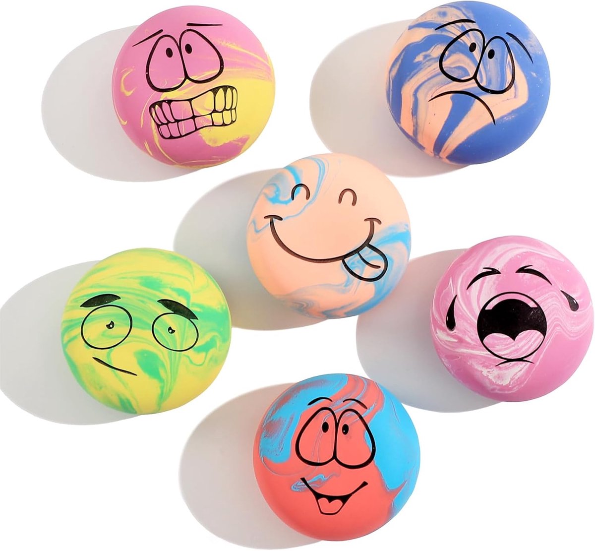 Piepend hondenspeelgoed, [6 stuks] interactief latex rubber, piepend balspeelgoed, zachte ophaalballen voor puppy's en kleine honden
