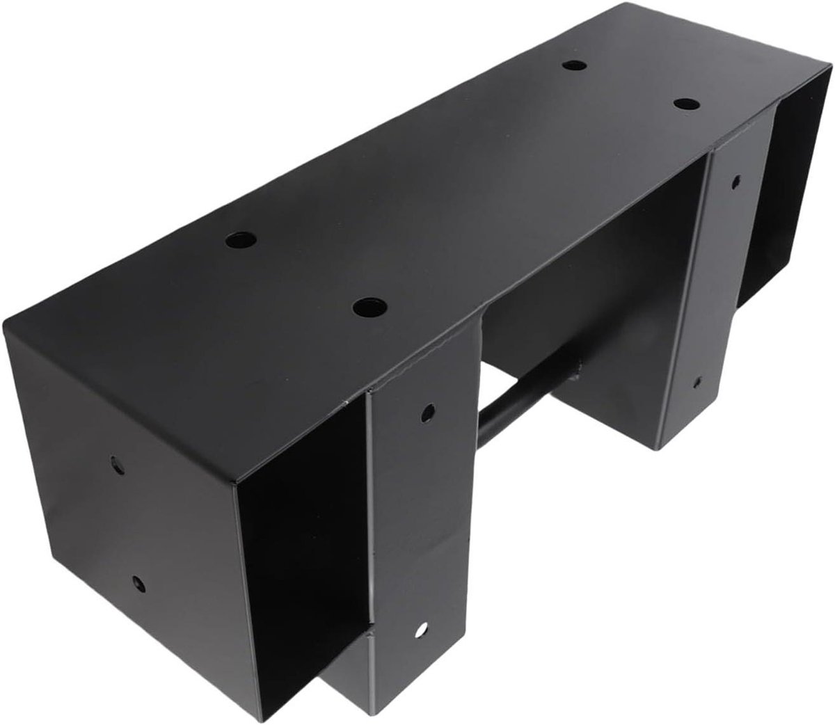 Brandhoutrek - Houtopslag Rek - Buitenhaard Gebruik - Weerbestendige Coating - 36x16x13 cm - Zwart