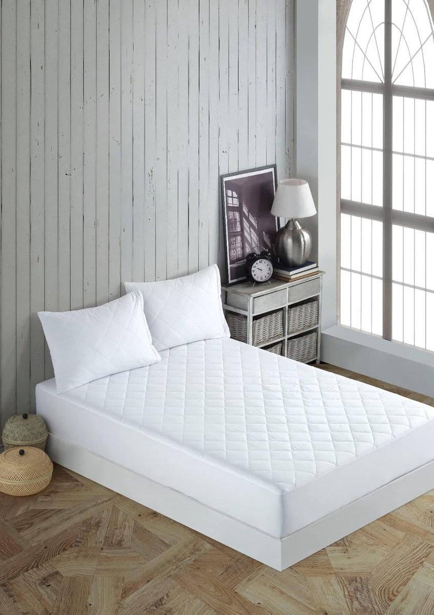 Matrasbeschermer 180x200+35-40 - 100% Katoen - Hypoallergeen - Ademend en Comfortabel - SnelShoppen