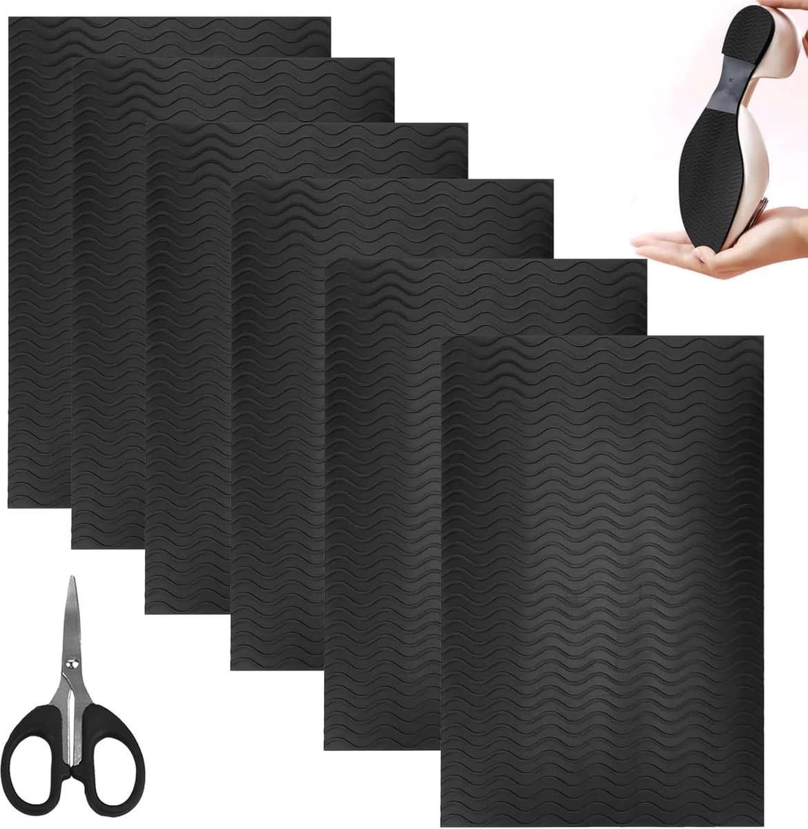 6 stuks schoenzolen reparatie, antislipzolen, 10 x 15 cm, antislip