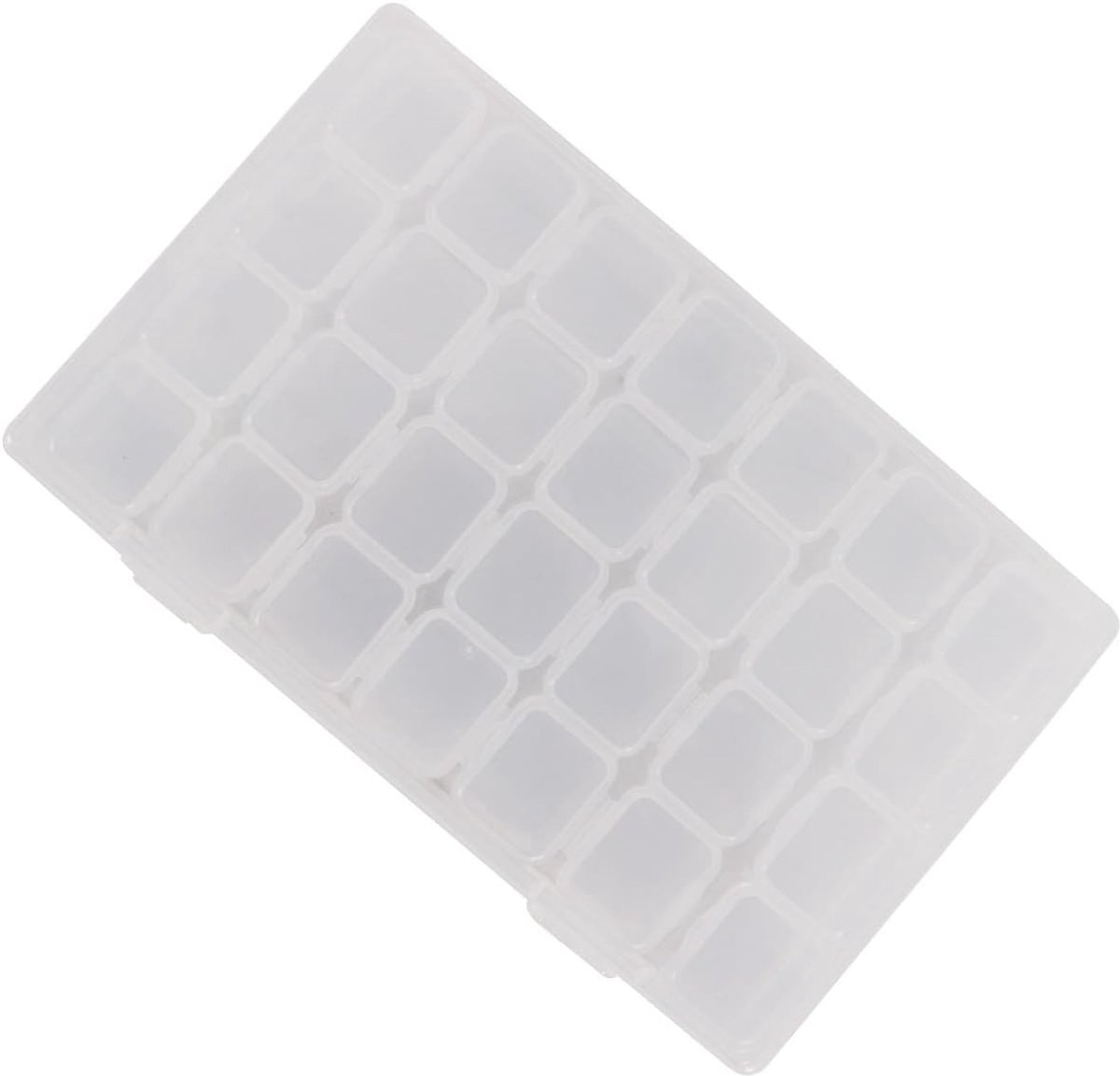Plastic opbergdoos met 28 verwijderbare vakken - compacte afmetingen - voor kralen en sieradenaccessoires - SnelShoppen