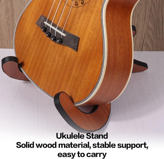 Ukulele Statief - Opvouwbare houten instrumentenstandaard met — afbeelding 4