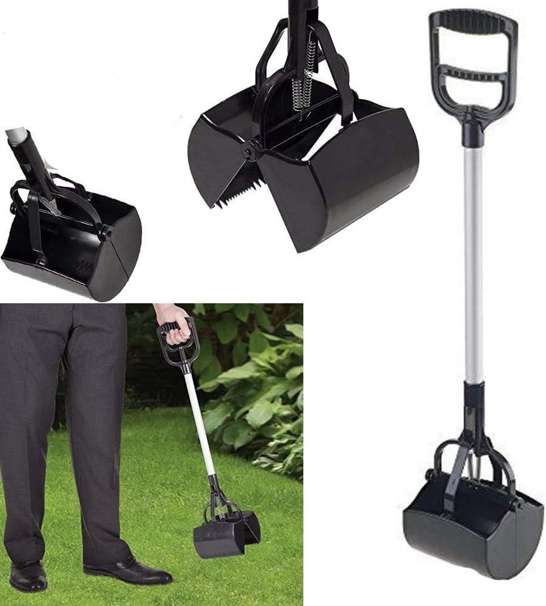 Pooper Scooper - Hondenpoepschep - Huisdier Verzorgen - Lange reikwijdte - 28 inch - Zwart