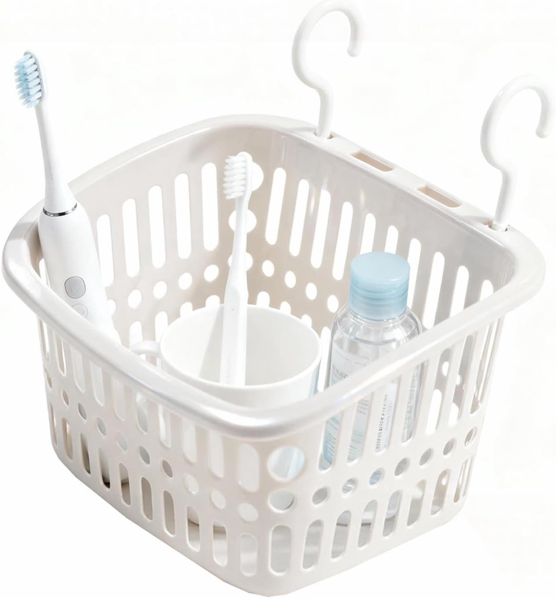 Culnflun Hangende Douchewagen, Hangende Opbergmand Stevige Kunststof Afvoergaten Ruimtebesparende Wasmand voor - ShopVlot