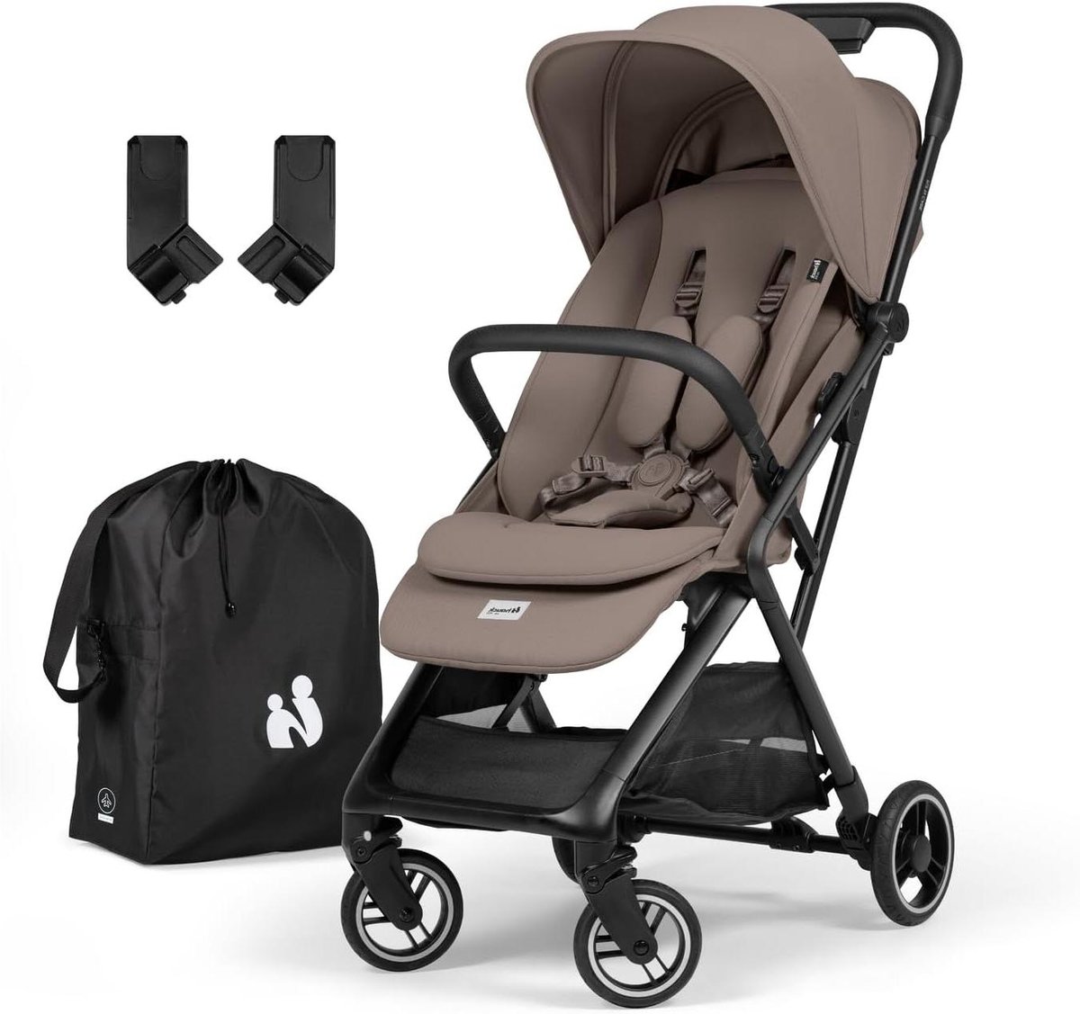 Reisbuggy Lichtgewicht - Compacte Kinderwagen - Reizen Met Kinderen - Met Baby Autostoel Adapter - 7.5 kg - Mocha