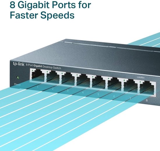 TP-Link TL-SG108 - Netwerk Switch - Unmanaged - 8 poorten