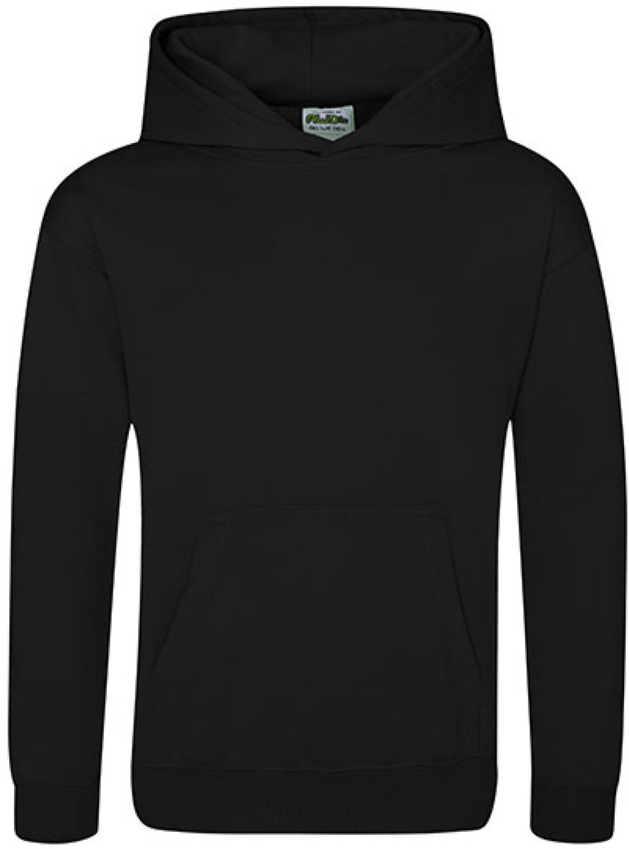Just Hoods Kids´ Sports Polyester Hoodie JH006K - Jet black - 3/4 (XS)