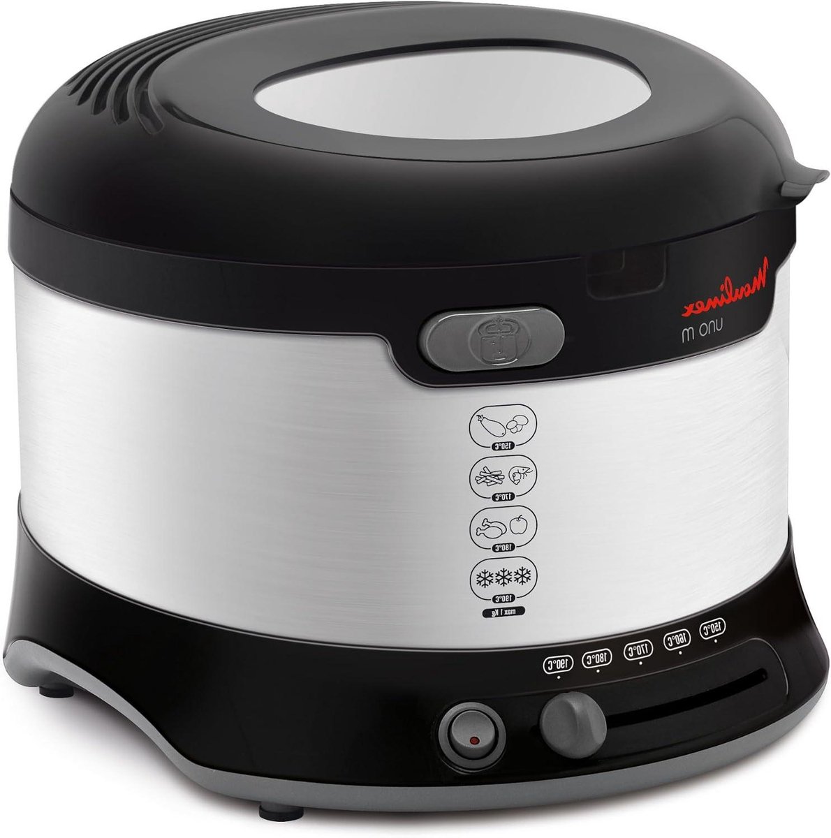 Friteuse - Compact apparaat - Lekkere snacks maken - Compact formaat - 1.8 liter - Zwart RVS