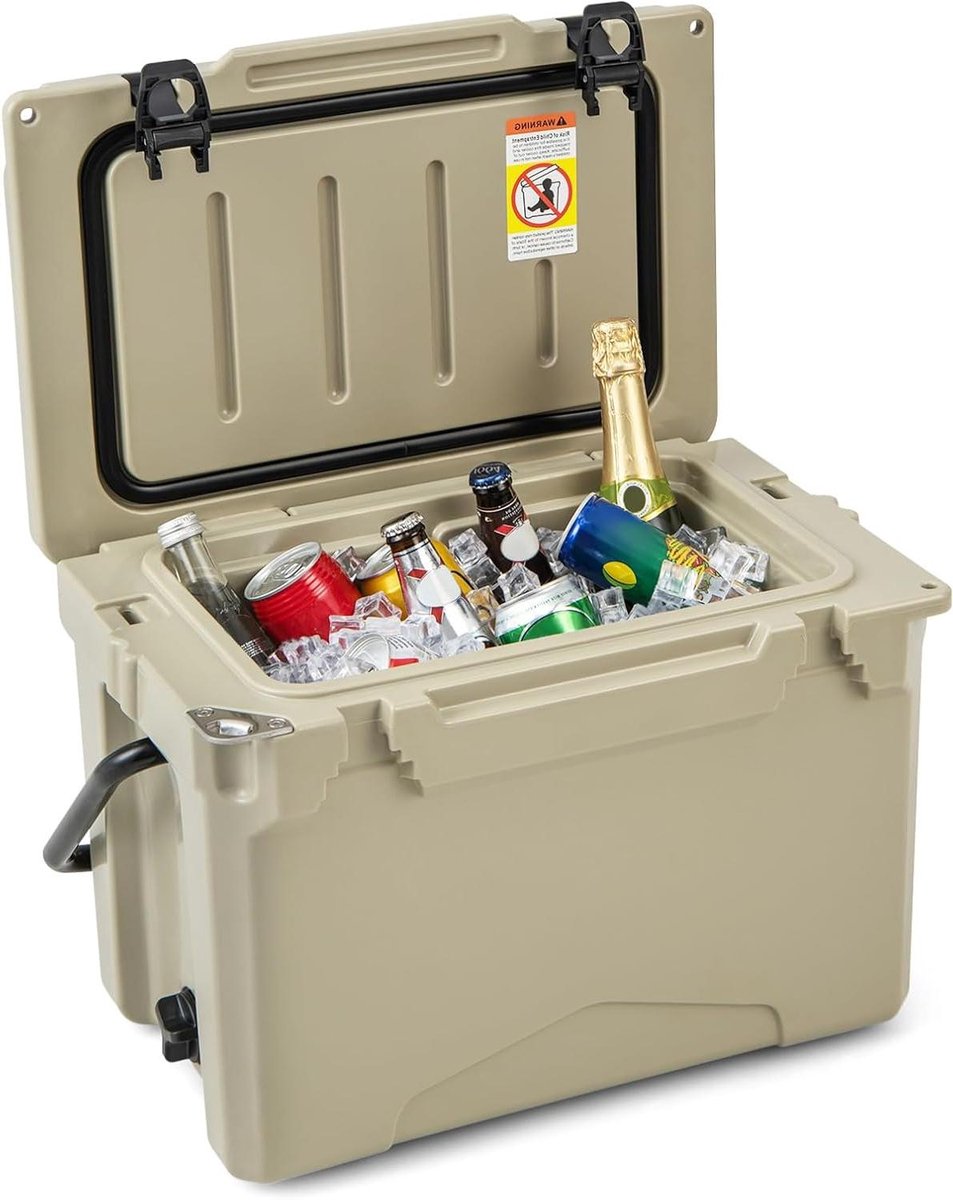 Koelbox - Thermobox Draagbaar - Outdoor Activiteiten - Houdt 7 dagen koud - 21 Liter - Kaki