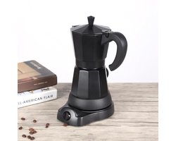 LISM-Draagbaar elektrisch koffiezetapparaat - 300 ml - Capaciteit voor 3 kopjes - Zwart