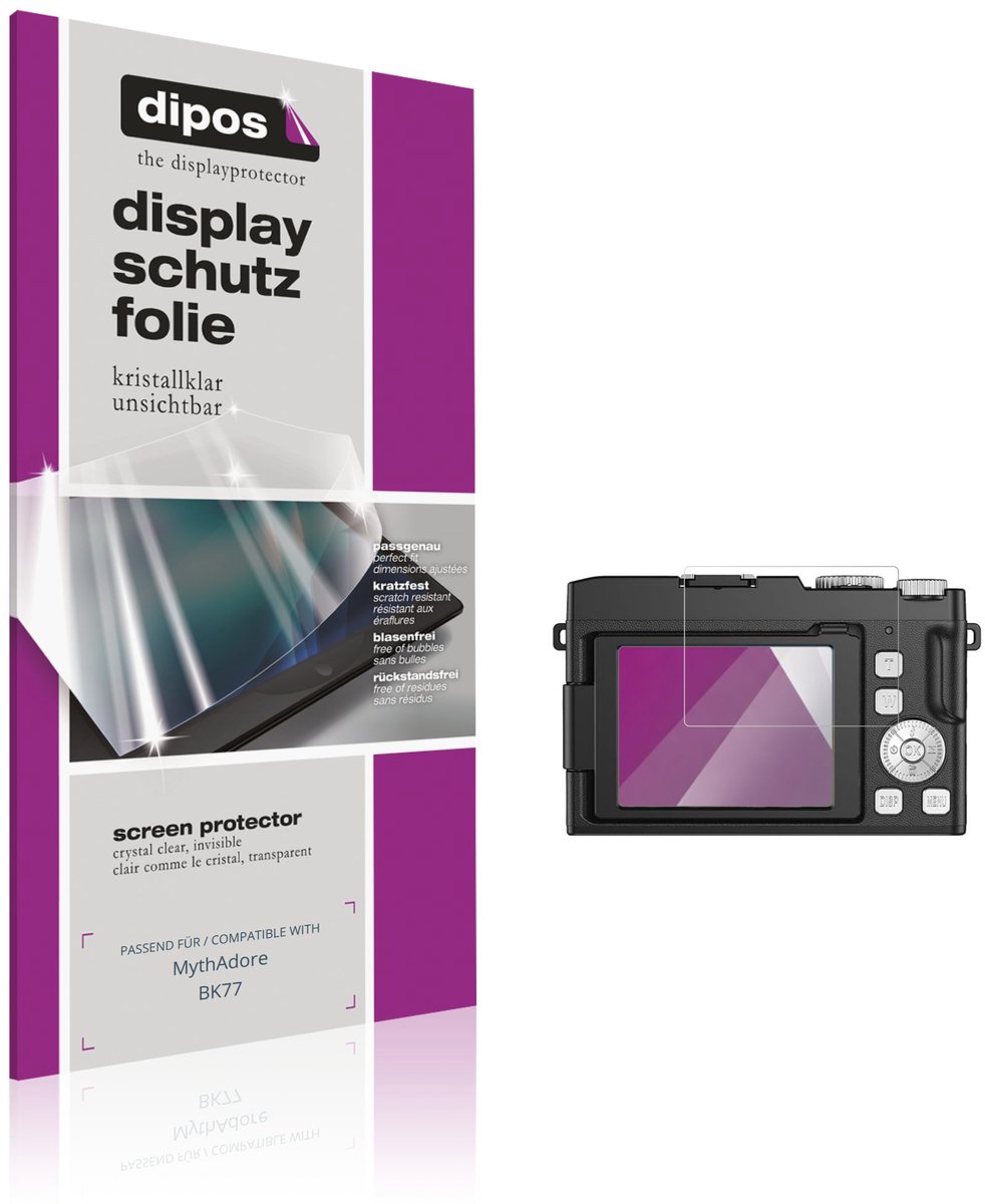 dipos – 4x Beschermfolie geschikt voor MythAdore BK77 | Krasbestendige & heldere Screenprotector Ultra-Thin