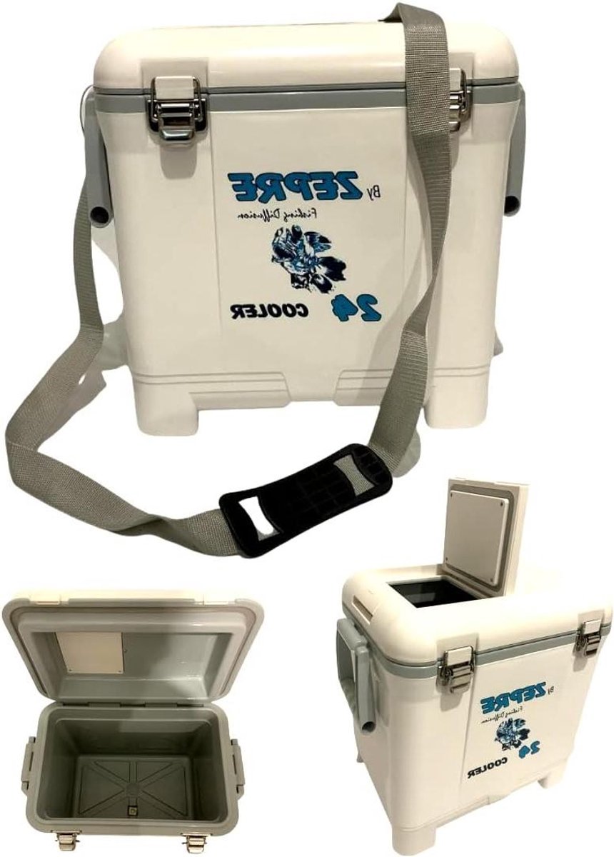 Koelbox - Koeltas - Vissen Kamperen - Automatische klep - 24 Liter - Wit