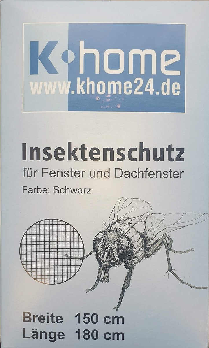 Insectenwerende vliegenhor 150 x 180 cm - met ritssluiting - voor dakramen en ramen - houdt insecten buiten - SnelShoppen