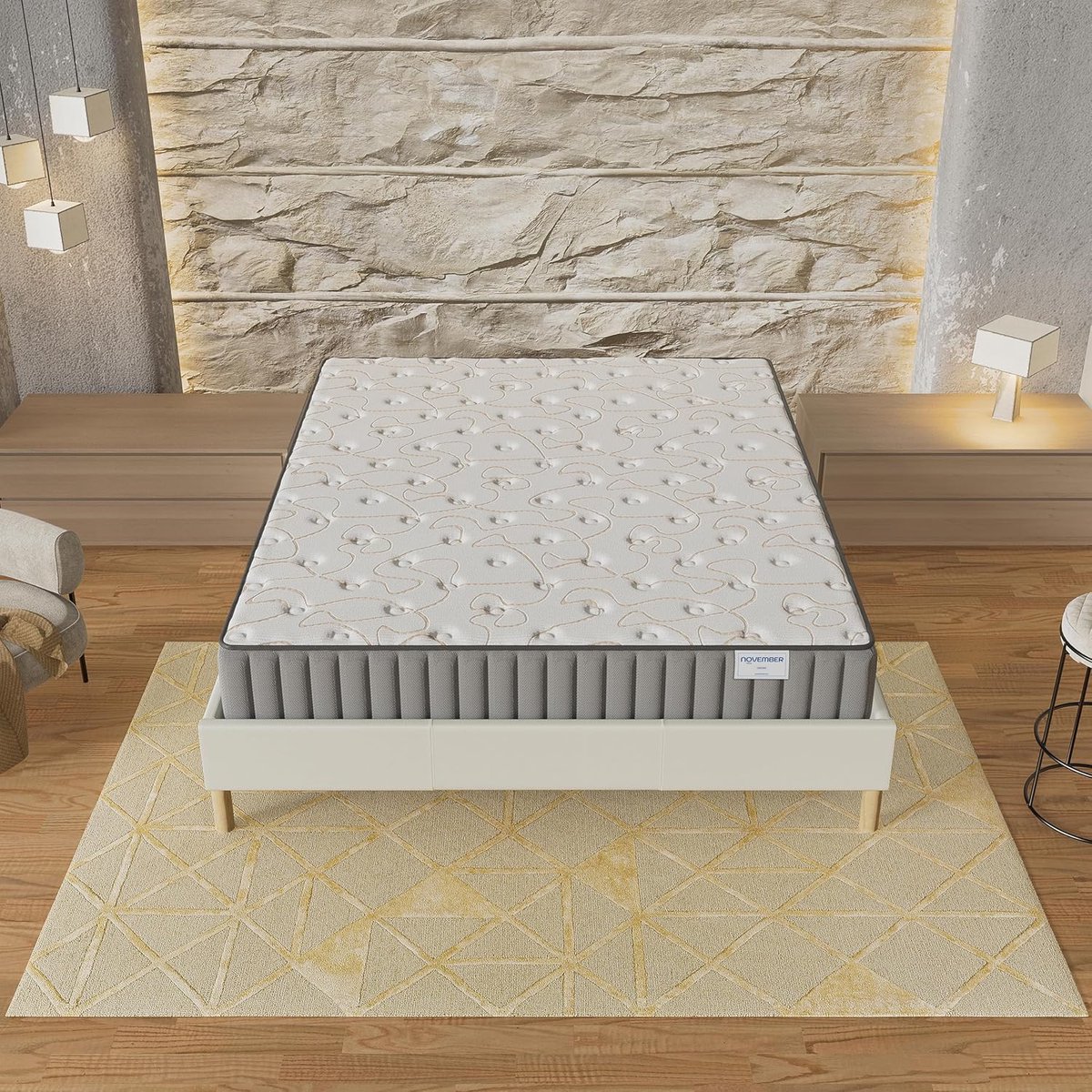 Matras 140x200 cm - Hybrid technologie - Hoogwaardige foam + Geheugenfoam - Optimale ondersteuning - SnelShoppen