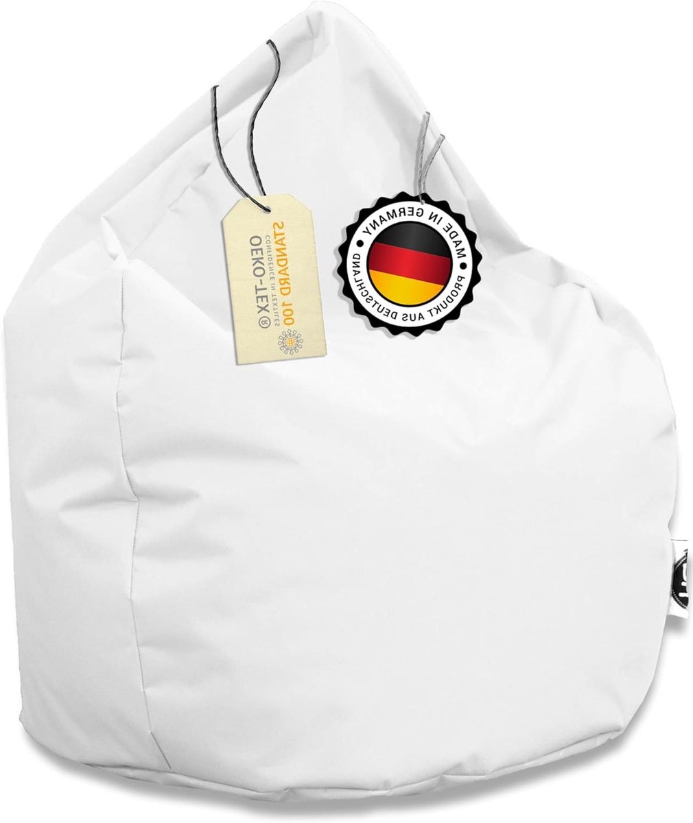 Zitzak Druppelvorm - Lounge Stoel Zetel - Ontspannen Lezen - Waterafstotend Nylon - XXXL 125cm - Wit