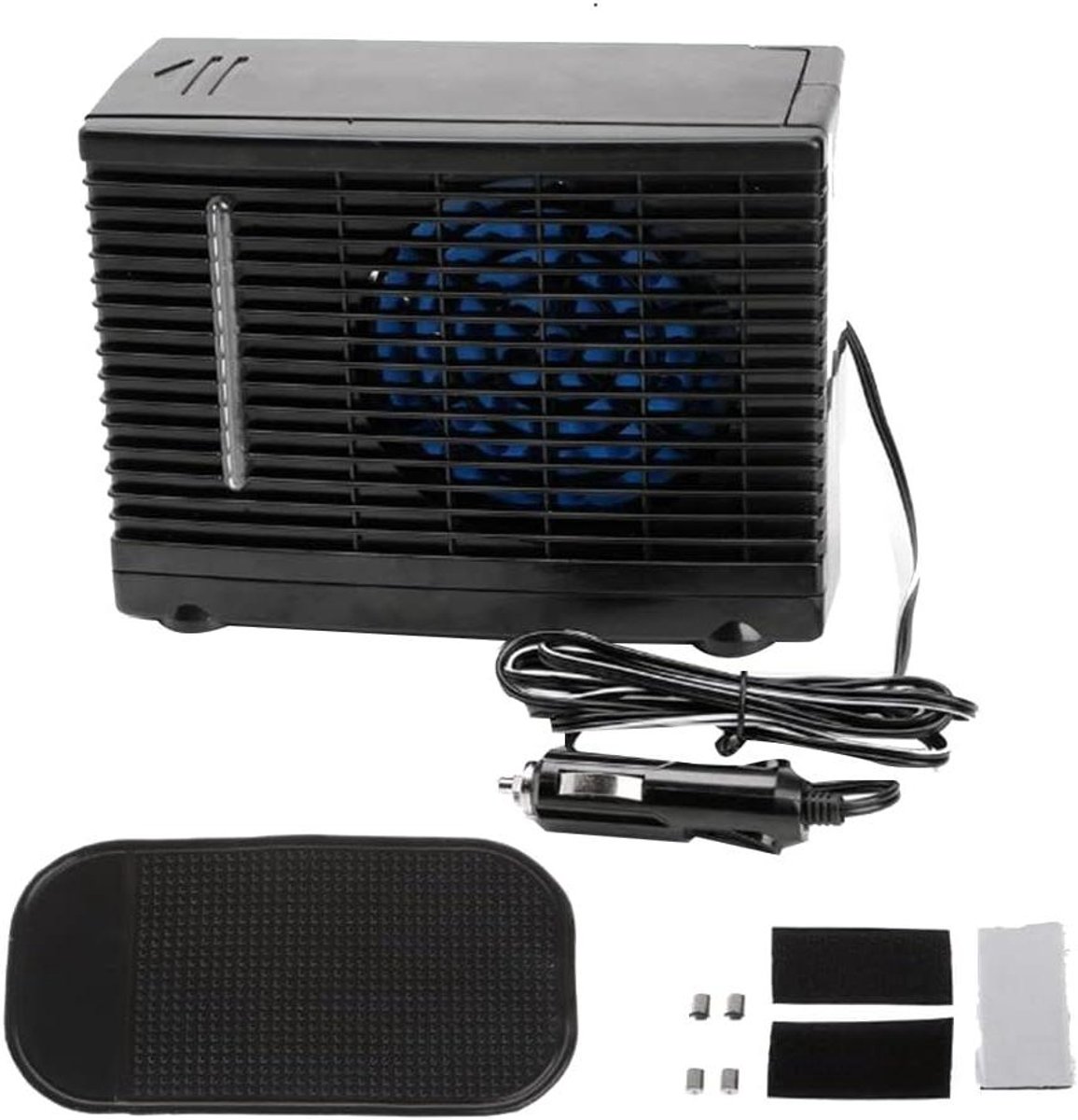 Auto Airco Ventilator - Draagbare Koeler - Koel Blijven - Luchtfilter Watergekoeld - 25 x 15 x 18 cm - Zwart