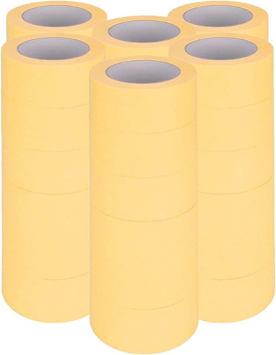 Verpacking 36 rollen crêpetape, 50 m lang, schildertape, breedte 50 mm