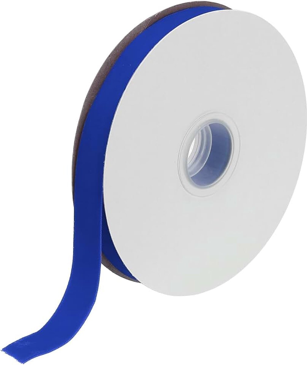 Fluwelen lint 5/8 inch x 10 Iarden enkel gezicht spoel fluweel zijde voor boeket DIY handwerk geschenkdoos bruiloft lichtblauw diepblauw