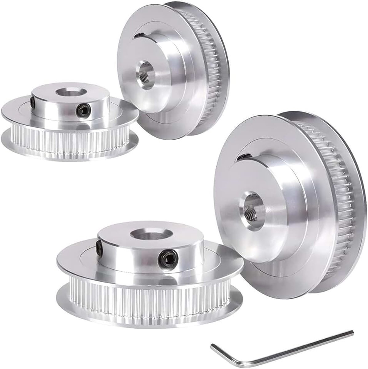 Poelie 80 Tanden 8mm Boring 6mm Breedte GT2 Katrol Distributieriem Poelie,GT2 Pulley GT2 Riemschijf 80 Teeth voor 6mm Breedte GT2 Tandriem 3D-Printer,CNC.(4 stuks)