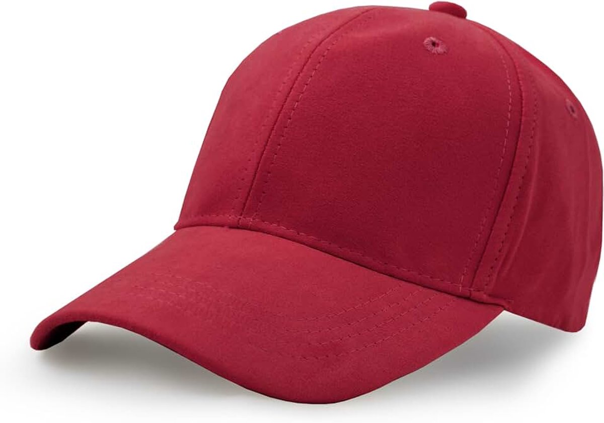 Baseballpet, unisex imitatie suède leren verstelbare effen baseballpet
