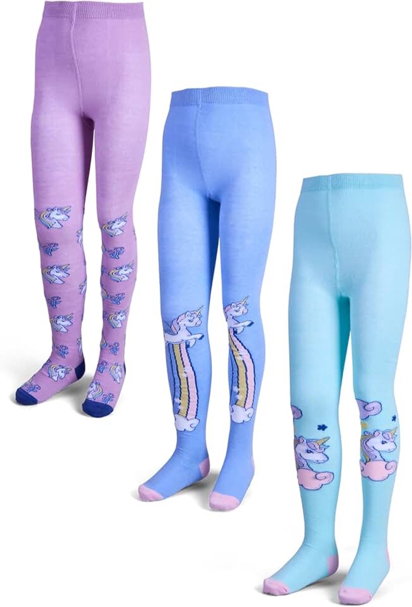 Treasure Set van 3 Kinderpanty's voor Meisjes, Maat 98-140 | Normale pasvorm, OEKO-TEX, voor jurken en rokken, geschikt voor koele dagen