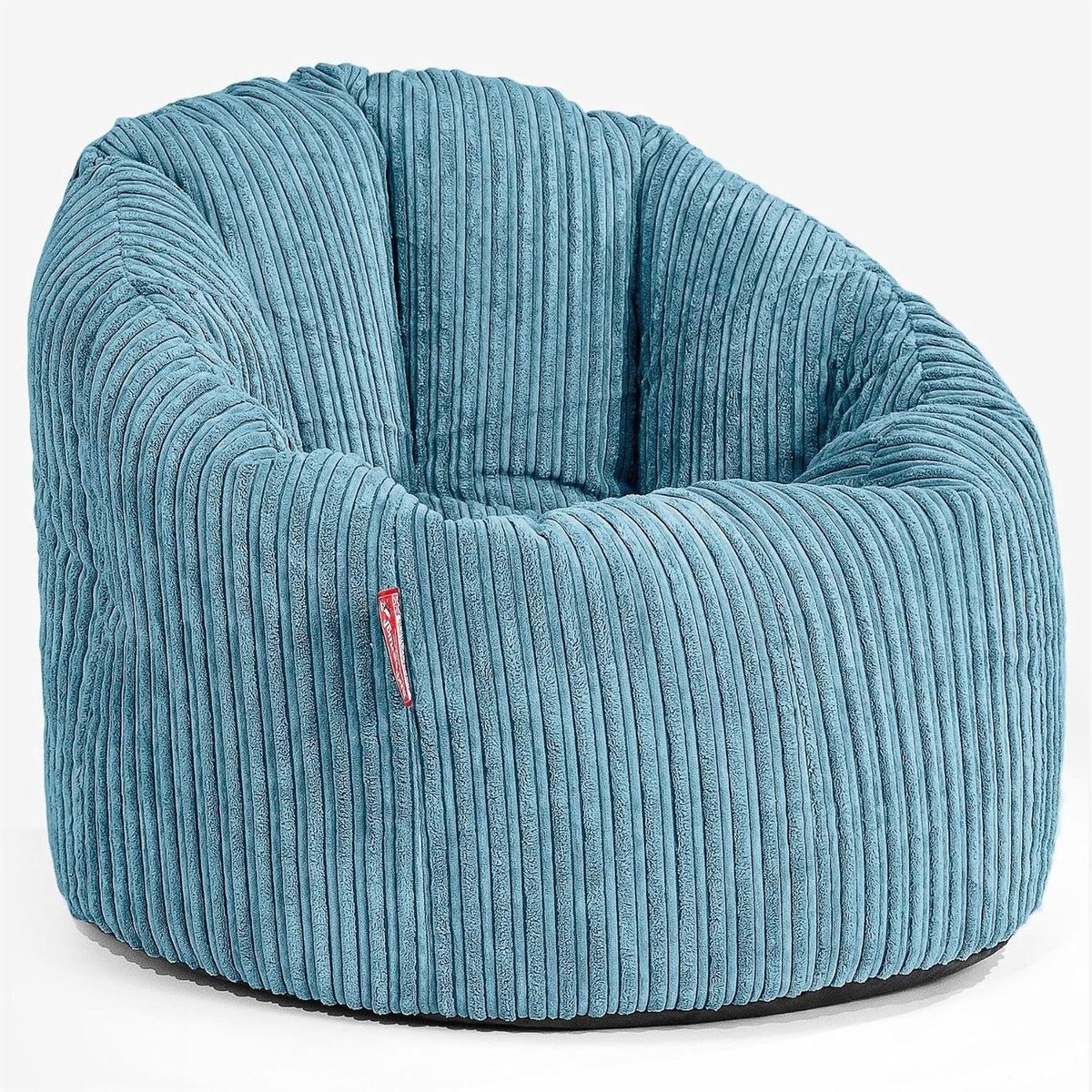 Zitzak Stoel - Fauteuil Relax - Comfortabel Ontspannen - Dubbel Gestikt - 70 x 70 x 70 cm - Corduroy Petrol