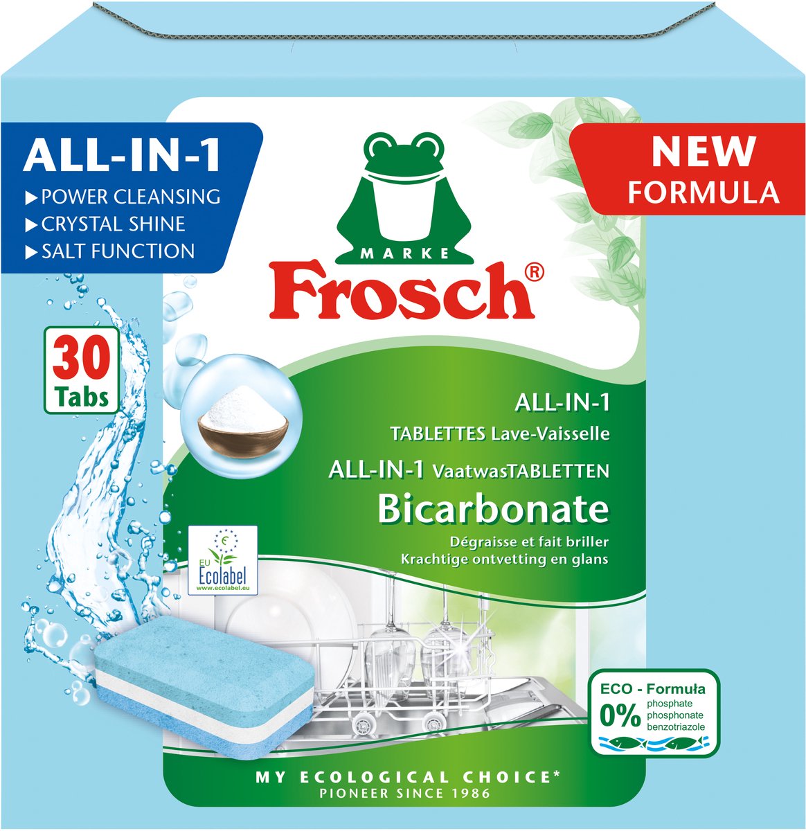 Frosch Vaatwastabletten All-in-One Bicarbonate - 7 x 30 stuks