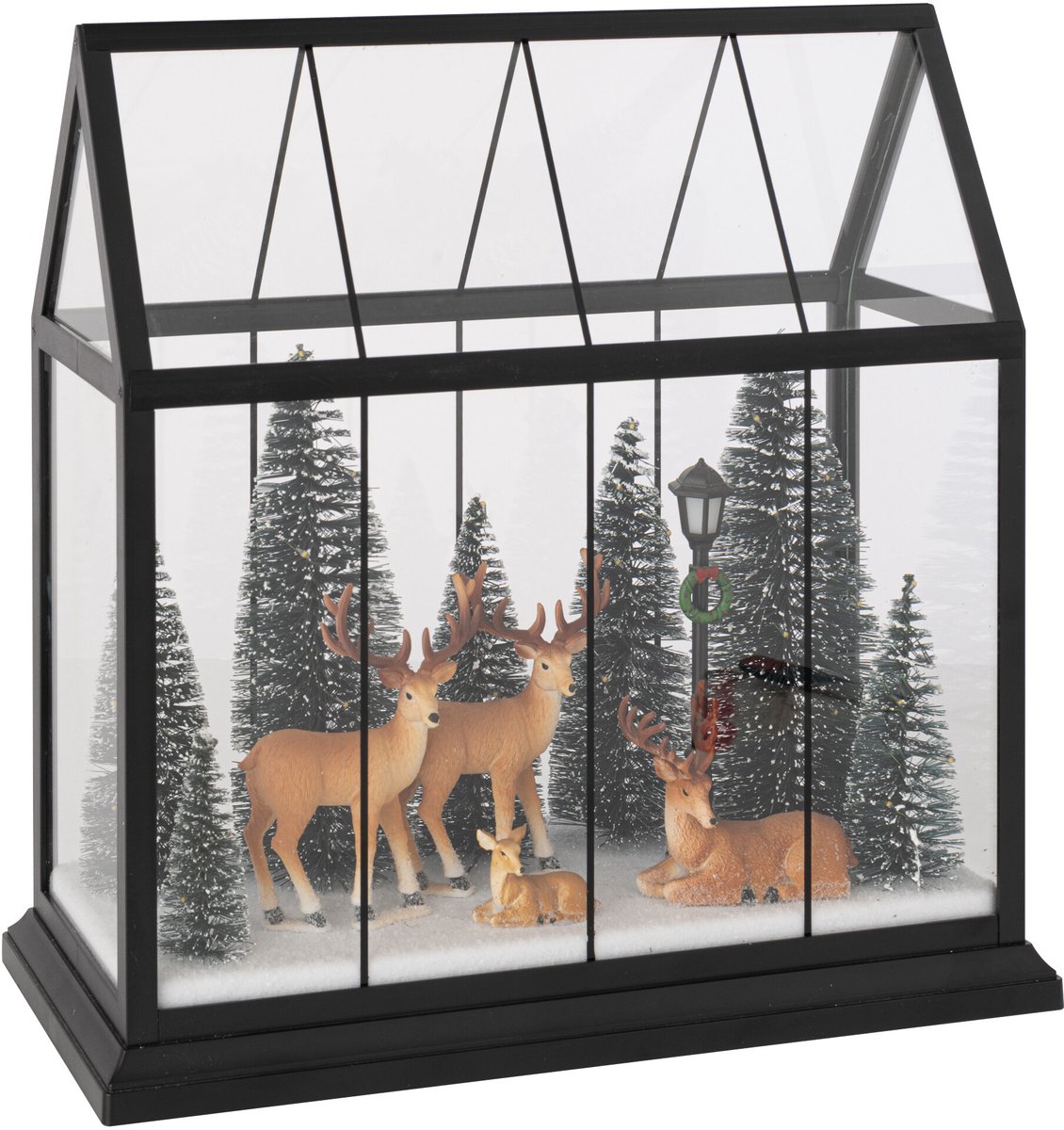 J-Line Ledrendier met bomen - glas/synthetisch - multikleur - large