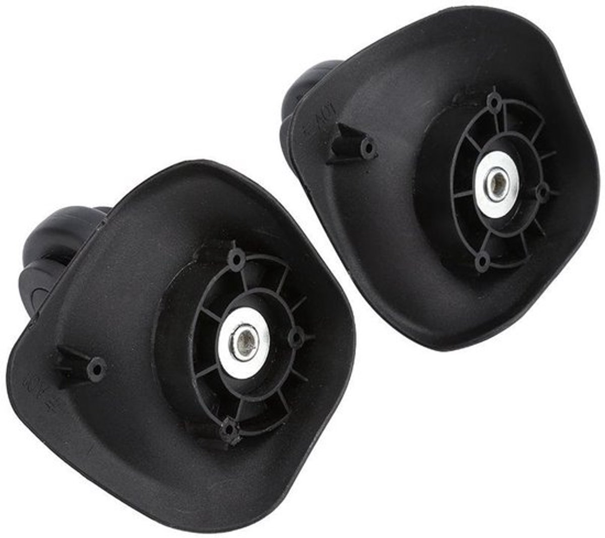 Reservekofferwielen 2 Stuks - Zwenkwielen - Vervanging - Bagage - Kunststof - Harde schaal - 10,8 x 10,3 cm - Bagagewielen