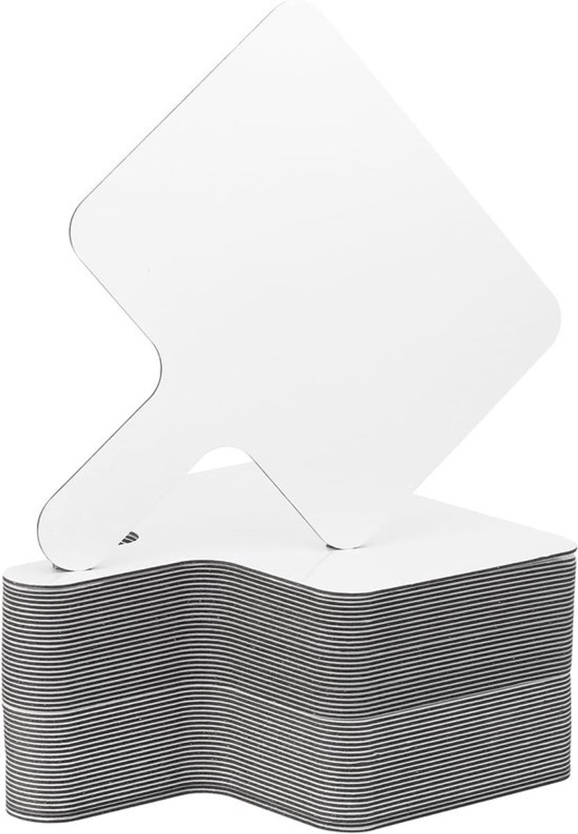 48 stuks 25x20 inch drooguitwis peddels Handheld Dubbelzijdige Whiteboard-peddels voor kantoor, klaslokalen en feesten