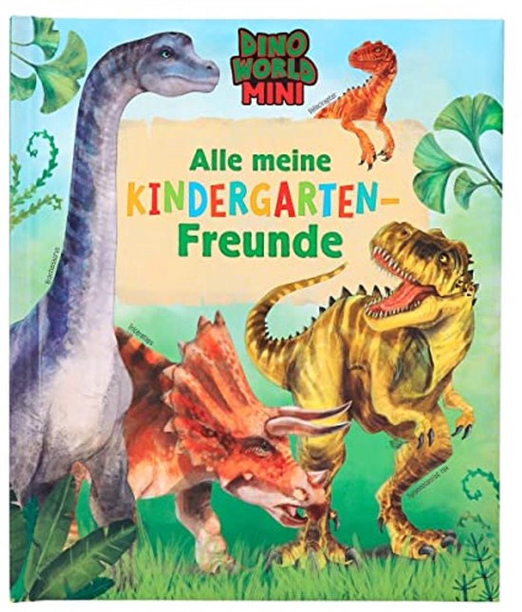Dino Vriendenboek voor Kleuters - 96 Versierde Pagina's om in te Schrijven