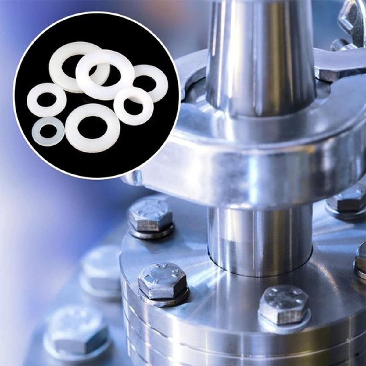 Sluitringen 500 stuks - Kunststof set M2-M10 - Platte sluitringen - Corrosiebestendig - Hoogwaardige PA66-nylon - Geluidsarm en lichtgewicht - Onderleggers