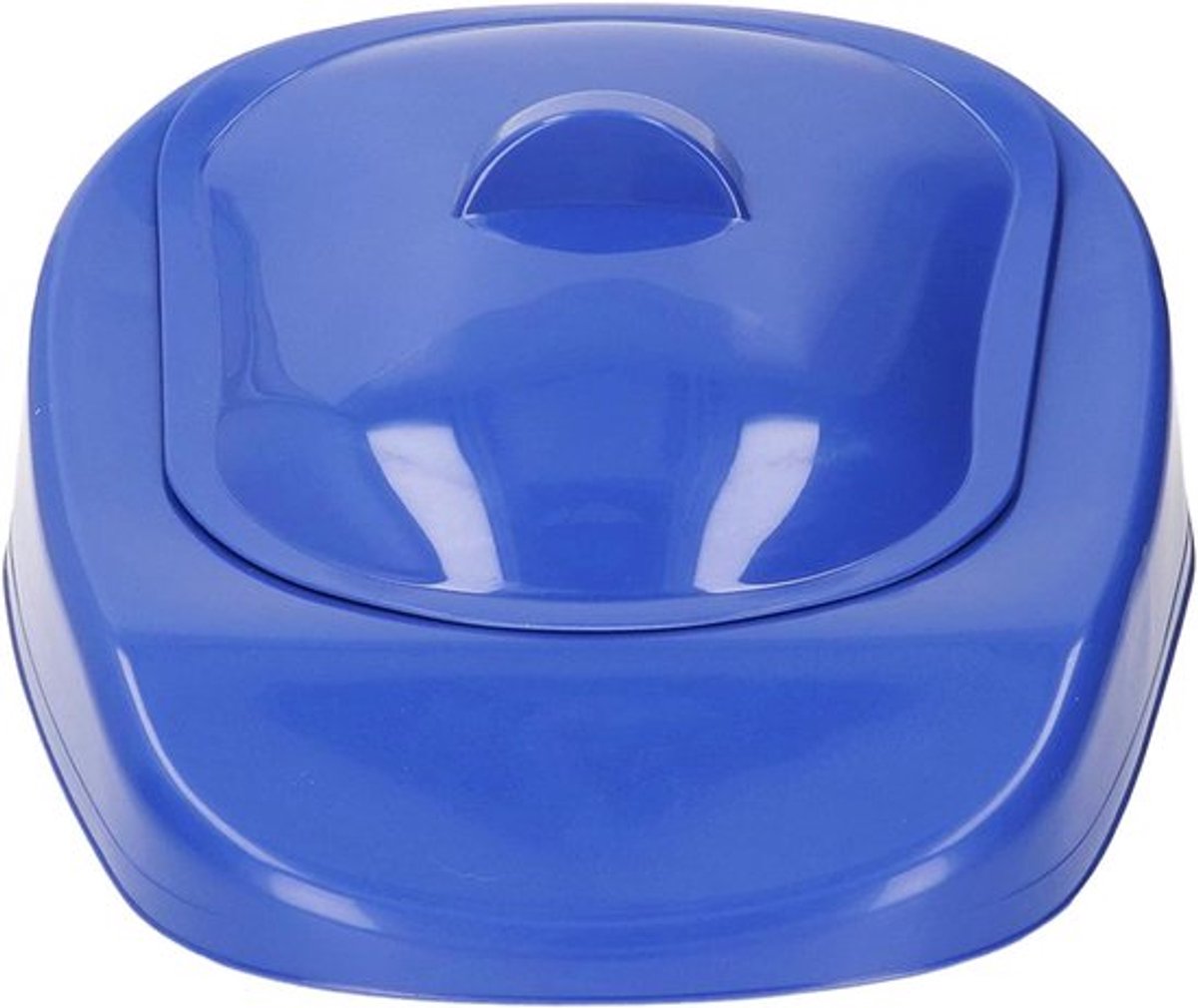Ondersteek met deksel - Ergonomisch handvat - Grote capaciteit - Voor ouderen en zwangere vrouwen - Thuis en ziekenhuis - Donkerblauw