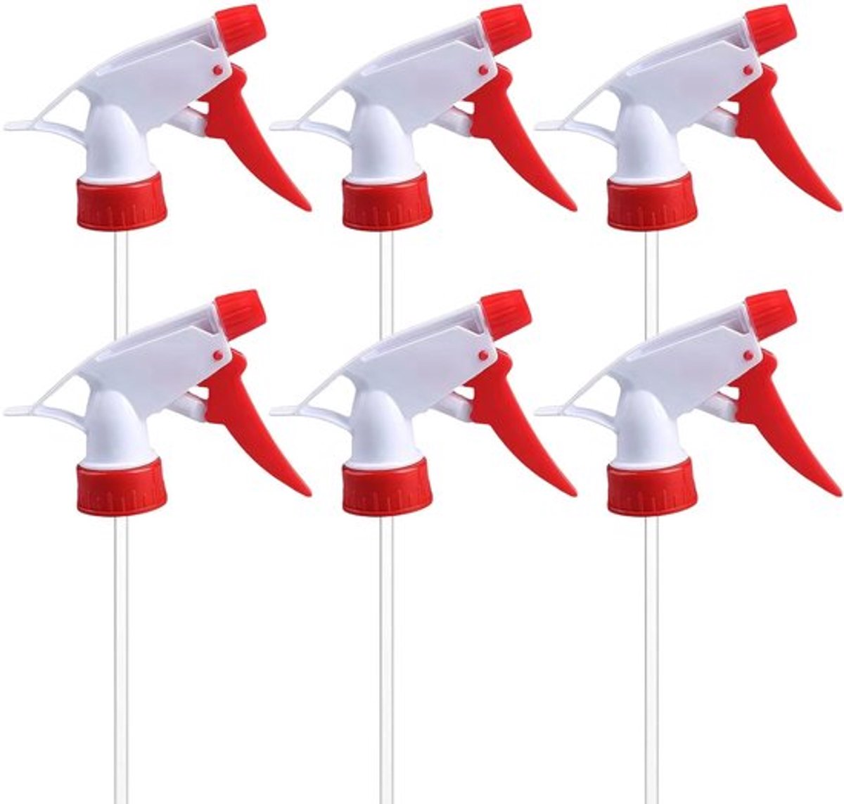 Spuitmond 6 Stuks - Verstelbare Spuitmondjes - Universele Draad 28/400 - Levenslang Lekvrij - Inclusief Snijbare Buizen - Duurzaam Plastic - Spuitfles