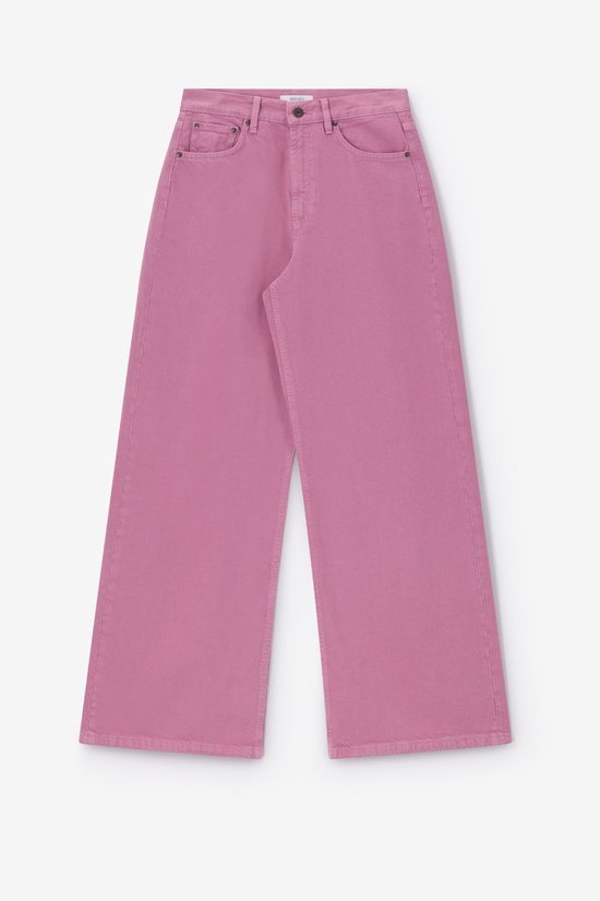 Paarse Hight Waist Wide Leg Jeans