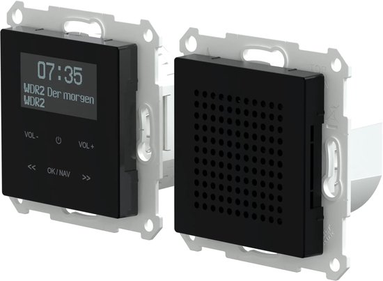 Inbouwradio met speaker - Muziek module - Muziek streamen - Draadloze Bluetooth functie - 142 mm breed - Zwart — afbeelding 4