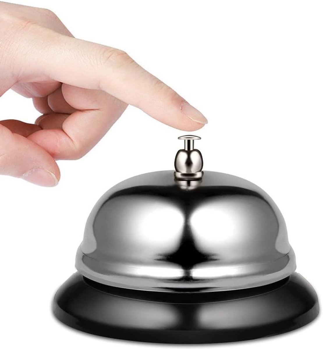 Tafelklok - Receptiebel Servicebel - Service Vragen - Heldere Ring - Eén Maat - Zilver