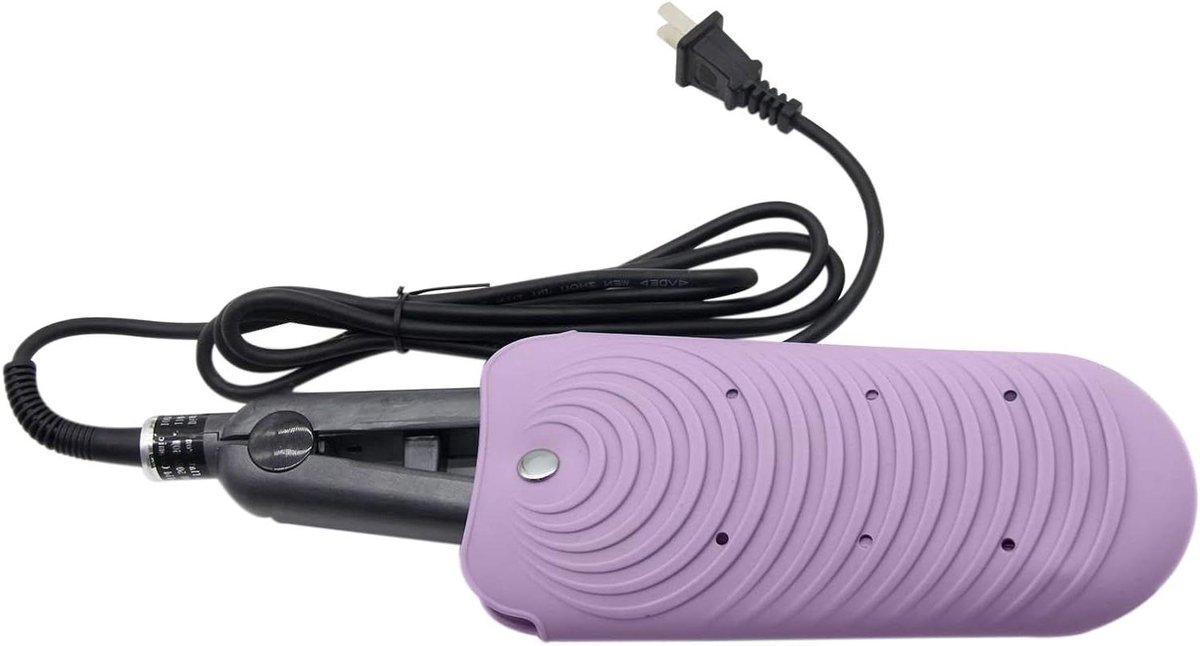 Siliconen Matje - Hittebestendige Hoes - Haarstyling Beschermen - Antislip Golventextuur - 20 x 10 cm - Paars