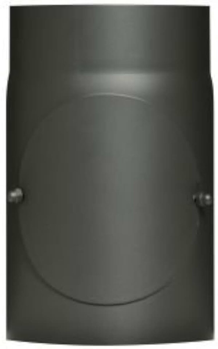 Kachelpijp van staal Ø 2 mm (buisbuis Ø 150 mm) voor oven en vuur Senotherm zwart 250 mm lang met reinigingsdeur