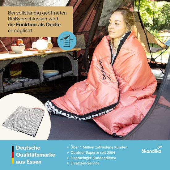 Deken slaapzak voor volwassenen, 220 x 80 cm, 3 seizoenen met katoenen voering — afbeelding 2