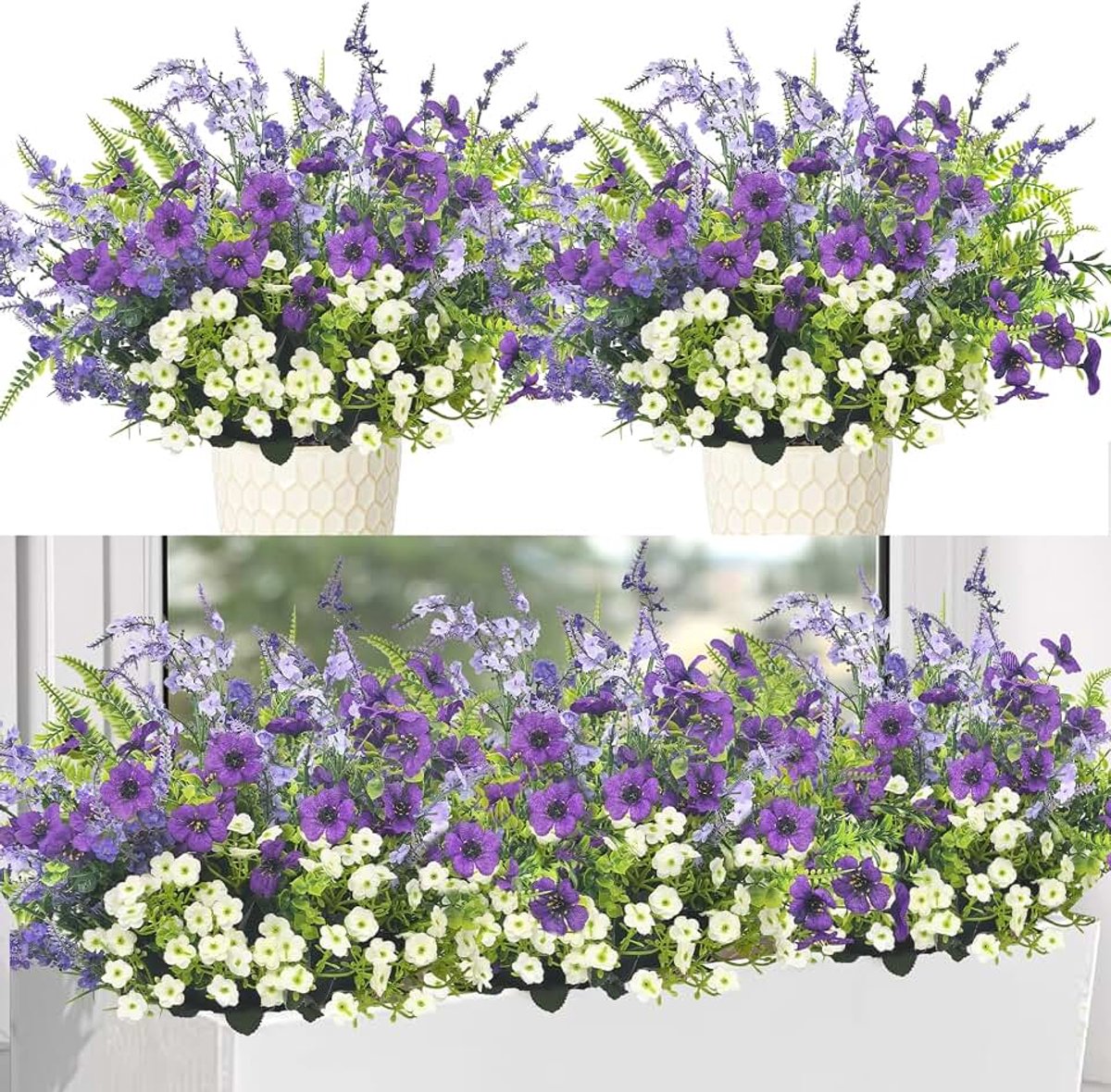 8 bundels kunstherfstbloemen herfstdecoratie herfstboeket kunstmatige eucalyptus, herfsttakken esdoornbladeren kunstbloem decoratie, herfstdecoratie voor binnen en buiten tafel balkonbak