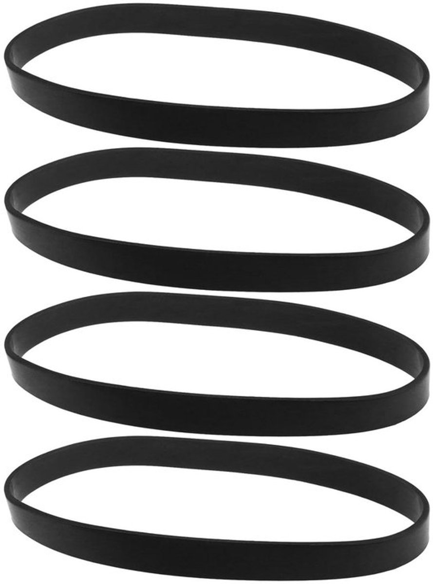 Rubber Drive Riem - Hoover 91LA1702 Breeze Evo - 350mm Omtrek 12.6mm Breedte - Gesloten Loop Timing Riem - 4 STKS - Geschikt voor Stofzuiger - Zwart.