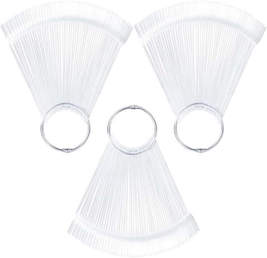Tips Clear Swatch Sticks Salon Nail samples Sticks voor Art Design Praktijk met metalen ring valse tips Poolse praktijk