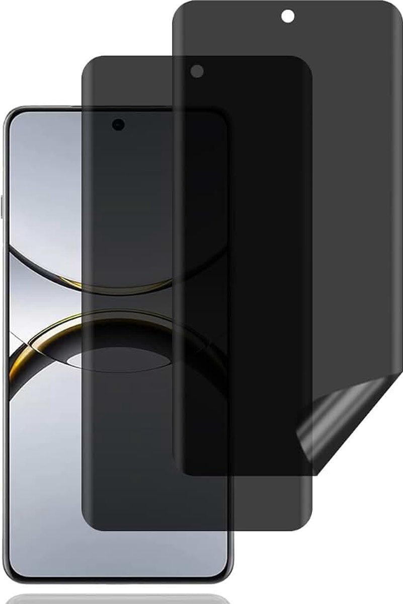 Screen Protector voor Oppo Find X8 Pro 5G [2 stuks] | anti-spy schermbeschermer,krasbestendig,hoge gevoeligheid,luchtbelvrij,anti-spy TPU zachte film voor Oppo Find X8 Pro