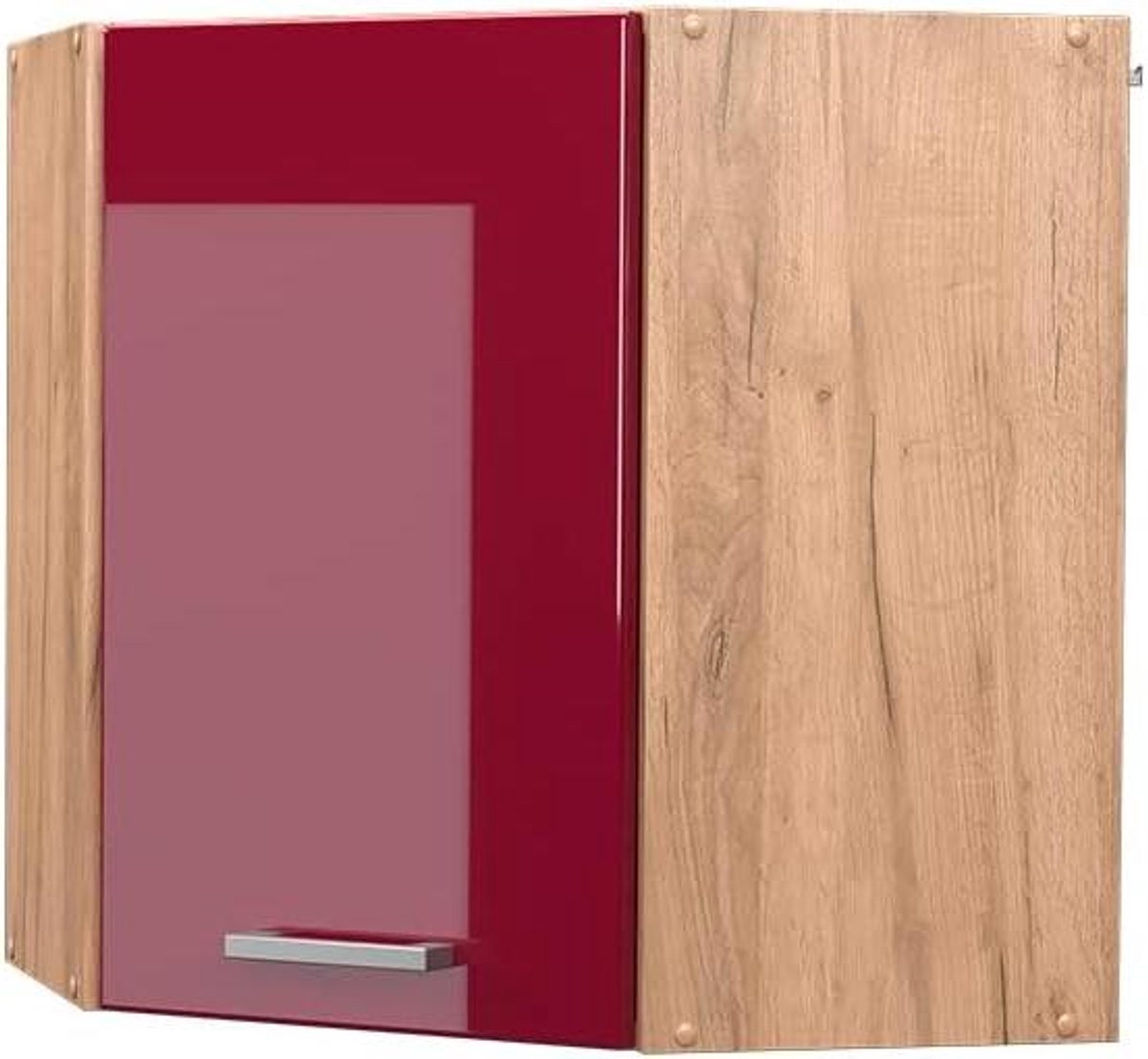 Hoekhangkast - Keukenmodule - Keuken Opbergen - Modulair Systeem - 57 cm - Rood Hoogglans