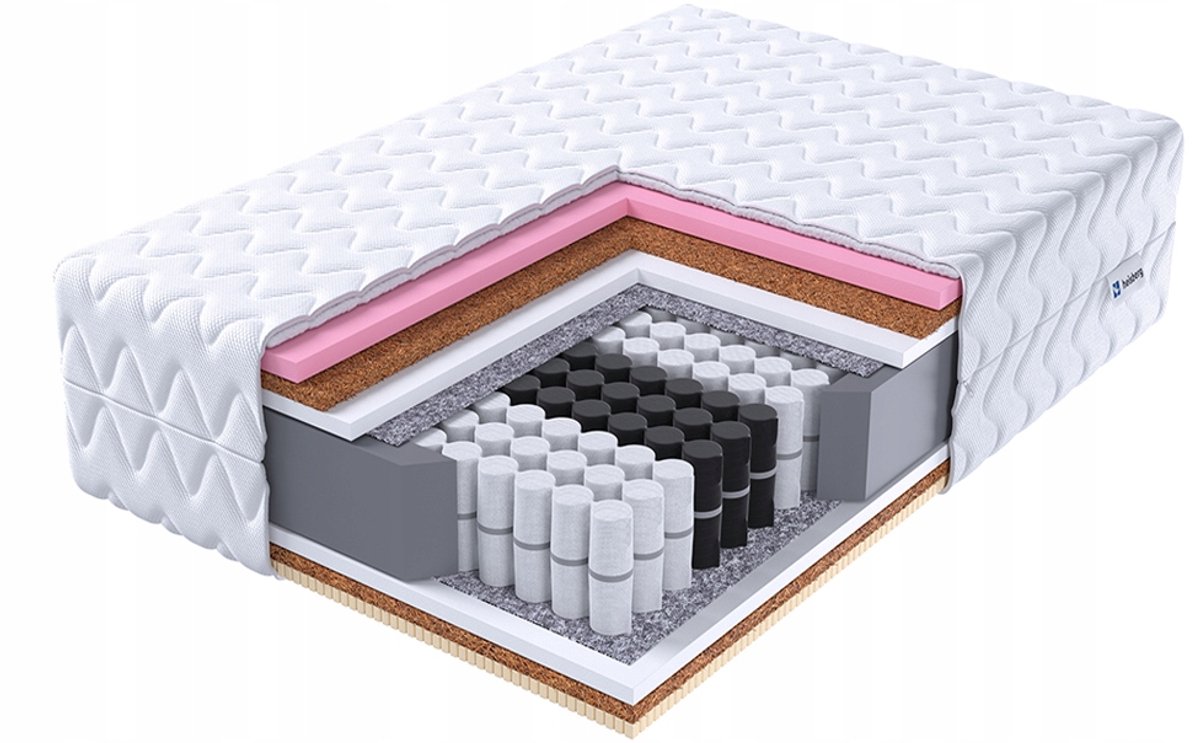 Heisberg Alvi Max Pocketvering Matras 180x200 Visco Kokos Latex