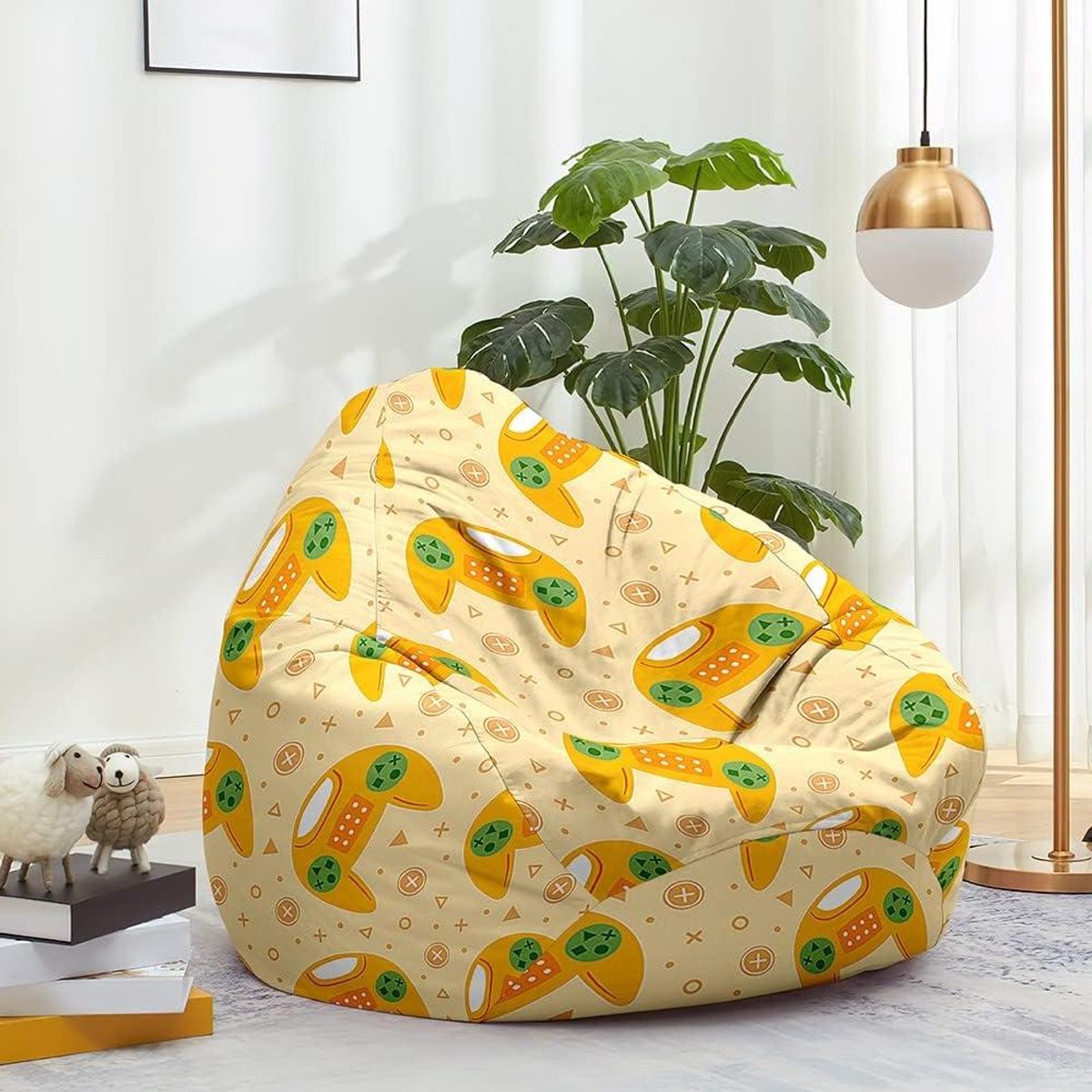 Zitzakhoes - Luie bank - Ontspannen Zitten - Machinewasbaar katoen - 80x90cm - Oranje