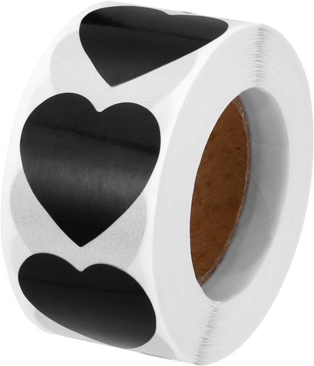 Gekleurde 1 inch hartstickers, 500 stuks kleurcoderingslabels, blanco zelfklevende prijsstickers voor inventaris, kantoor en garage.