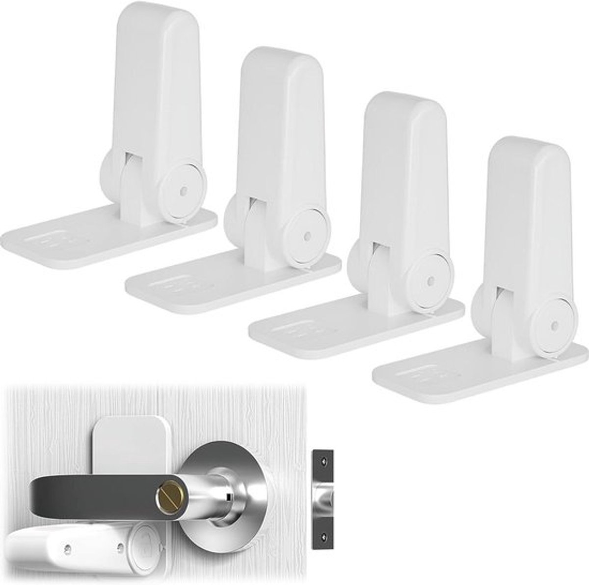 Raambeveiliging set van 4 stuks zonder boren voor kinderen - Kinderbeveiliging voor ramen en deuren